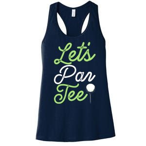 Funny Lets Par Tee Golf Tee Women's Racerback Tank