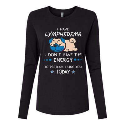 Funny Lymphedema Patients Awareness Lymphedema Warrior Womens Cotton Relaxed Long Sleeve T-Shirt