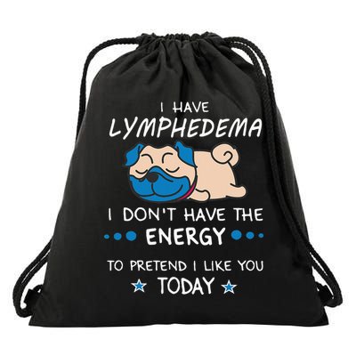Funny Lymphedema Patients Awareness Lymphedema Warrior Drawstring Bag