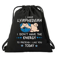 Funny Lymphedema Patients Awareness Lymphedema Warrior Drawstring Bag