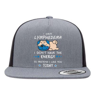 Funny Lymphedema Patients Awareness Lymphedema Warrior Flat Bill Trucker Hat