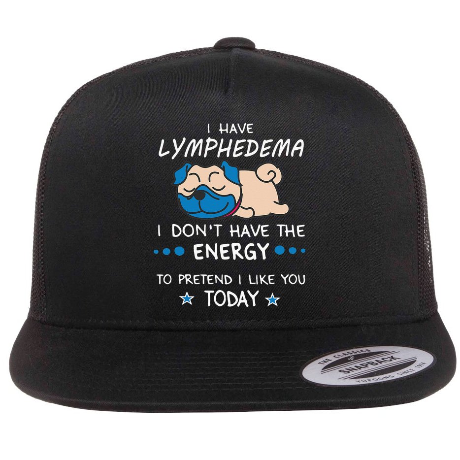 Funny Lymphedema Patients Awareness Lymphedema Warrior Flat Bill Trucker Hat