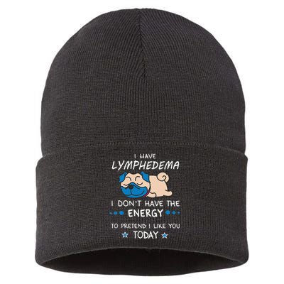 Funny Lymphedema Patients Awareness Lymphedema Warrior Sustainable Knit Beanie