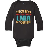 Funny Lara Personalized First Name Joke Item Baby Long Sleeve Bodysuit