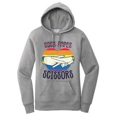 Funny Lesbian Pride Flag Rock Paper Scissors Lesbian Pride Women's Pullover Hoodie