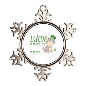 Forget Luck Pet My Cat Animal St Patrick's Day Vibes Great Gift Metallic Star Ornament