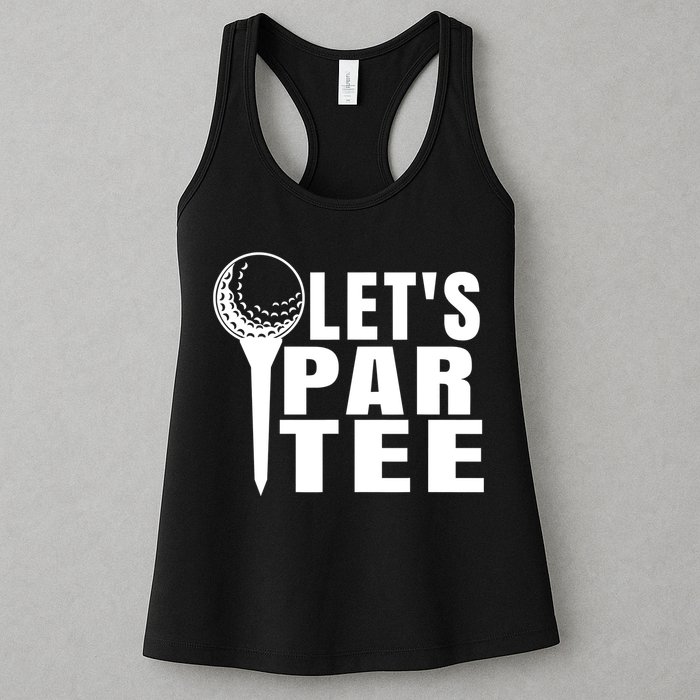 Funny Let's Par Tee Funny Golf For Golfer Partee Womens Tank Top