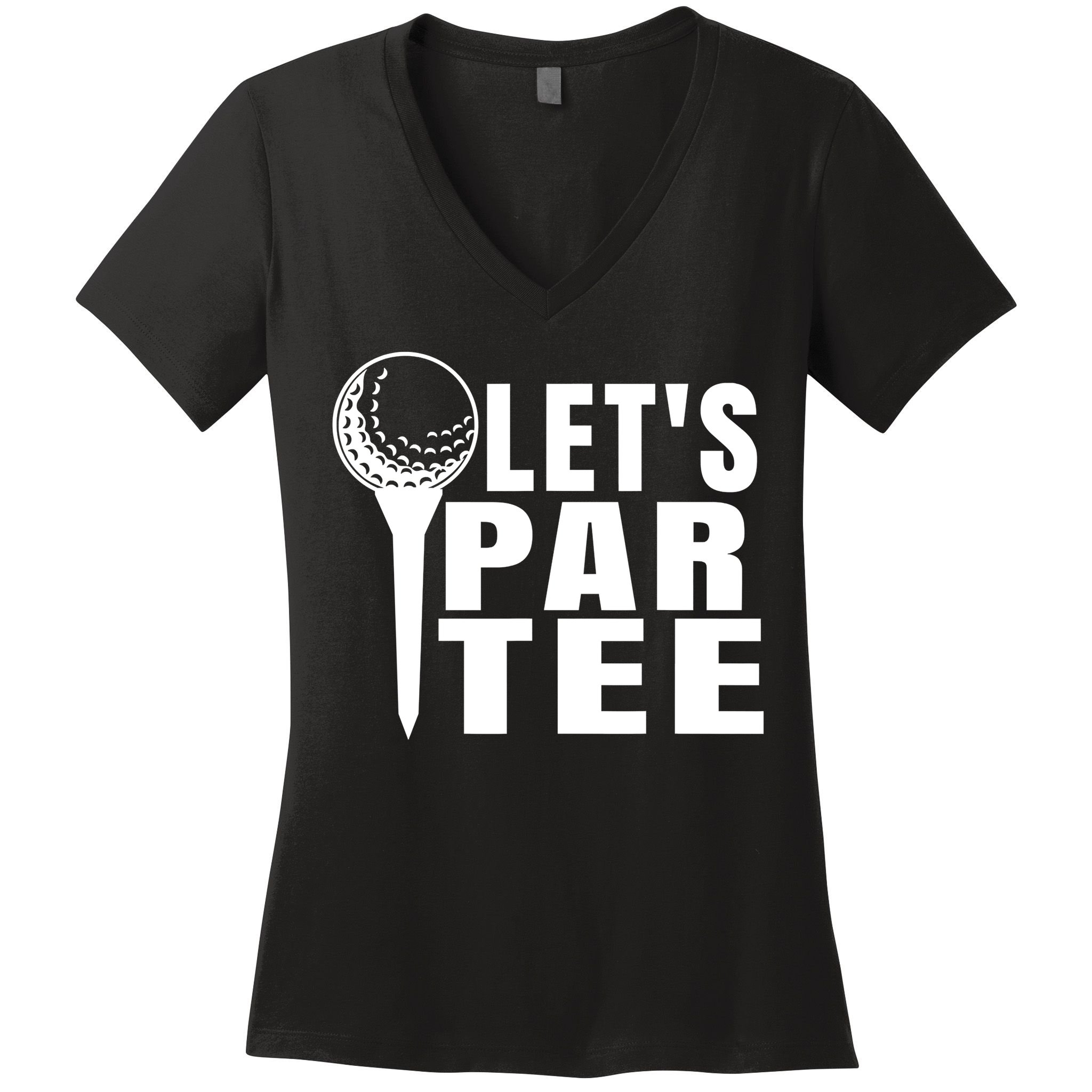 Funny Let's Par Tee Funny Golf For Golfer Partee Women's V-Neck T-Shirt