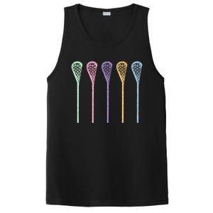 Funny Lacrosse Player Girl Gift Lax Sticks Cute Gift PosiCharge Competitor Tank