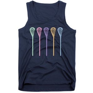 Funny Lacrosse Player Girl Gift Lax Sticks Cute Gift Tank Top