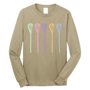 Funny Lacrosse Player Girl Gift Lax Sticks Cute Gift Long Sleeve Shirt