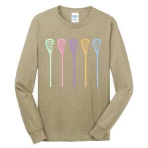 Funny Lacrosse Player Girl Gift Lax Sticks Cute Gift Tall Long Sleeve T-Shirt