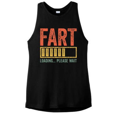 Fart Loading Please Wait Dad Joke Ladies PosiCharge Tri-Blend Wicking Tank