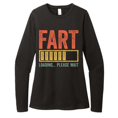 Fart Loading Please Wait Dad Joke Womens CVC Long Sleeve Shirt