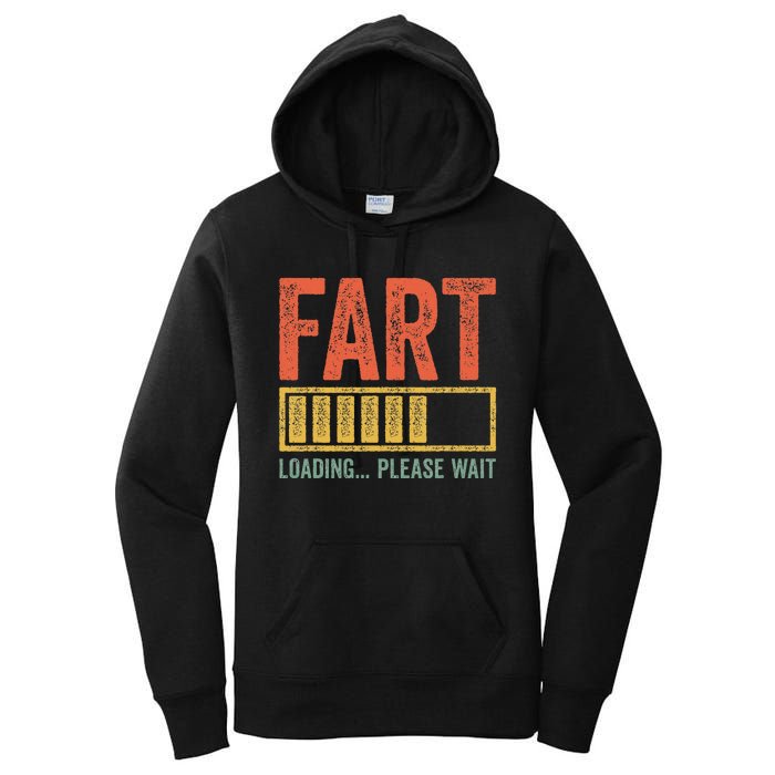 Fart Loading Please Wait Dad Joke Women's Pullover Hoodie