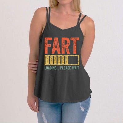 Fart Loading Please Wait Dad Joke Women's Strappy Tank