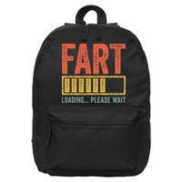 Fart Loading Please Wait Dad Joke Fathers Day 16 in Basic Backpack