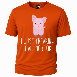 Freaking Love Pigs Gift Cute Pig Saying Gift Cooling Performance Crew T-Shirt