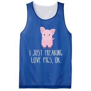 Freaking Love Pigs Gift Cute Pig Saying Gift Mesh Reversible Basketball Jersey Tank