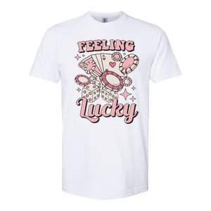 Feeling Lucky Poker Player Casino Dice Player Gift Idea Softstyle CVC T-Shirt