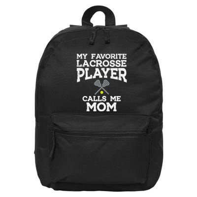 Favorite Lacrosse Player Mom Cool Mothers Day Lax Mama Wo 16 in Basic Backpack