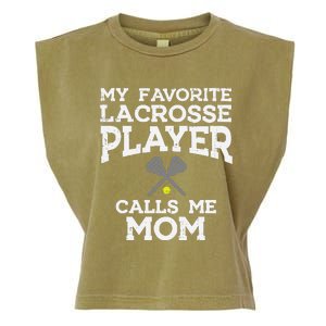 Favorite Lacrosse Player Mom Cool Mothers Day Lax Mama Wo Garment-Dyed Women's Muscle Tee