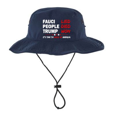 Fauci Lied People Died Trump Won Wake Up America Bucket Hat