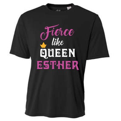 Fierce Like Queen Esther Purim Party Cooling Performance Crew T-Shirt