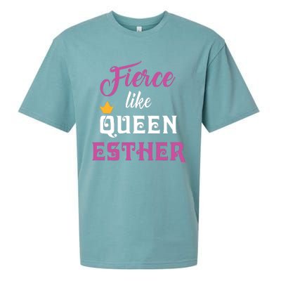 Fierce Like Queen Esther Purim Party Sueded Cloud Jersey T-Shirt