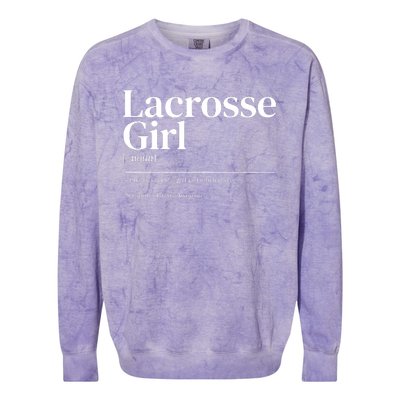 Funny Lacrosse Quote Definition Colorblast Crewneck Sweatshirt