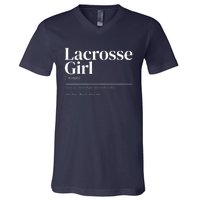 Funny Lacrosse Quote Definition V-Neck T-Shirt