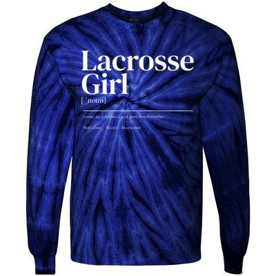 Funny Lacrosse Quote Definition Tie-Dye Long Sleeve Shirt