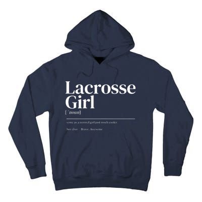 Funny Lacrosse Quote Definition Tall Hoodie