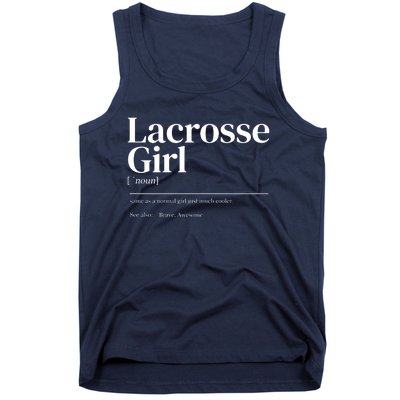 Funny Lacrosse Quote Definition Tank Top