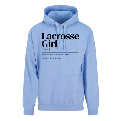 Funny Lacrosse Quote Definition Unisex Surf Hoodie