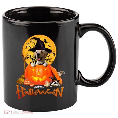 Funny Labrador Retriever1 Spooky Halloween 11oz C Handle Ceramic Mug