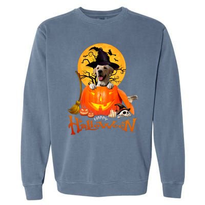 Funny Labrador Retriever1 Spooky Halloween Garment-Dyed Sweatshirt