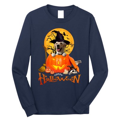 Funny Labrador Retriever1 Spooky Halloween Long Sleeve Shirt