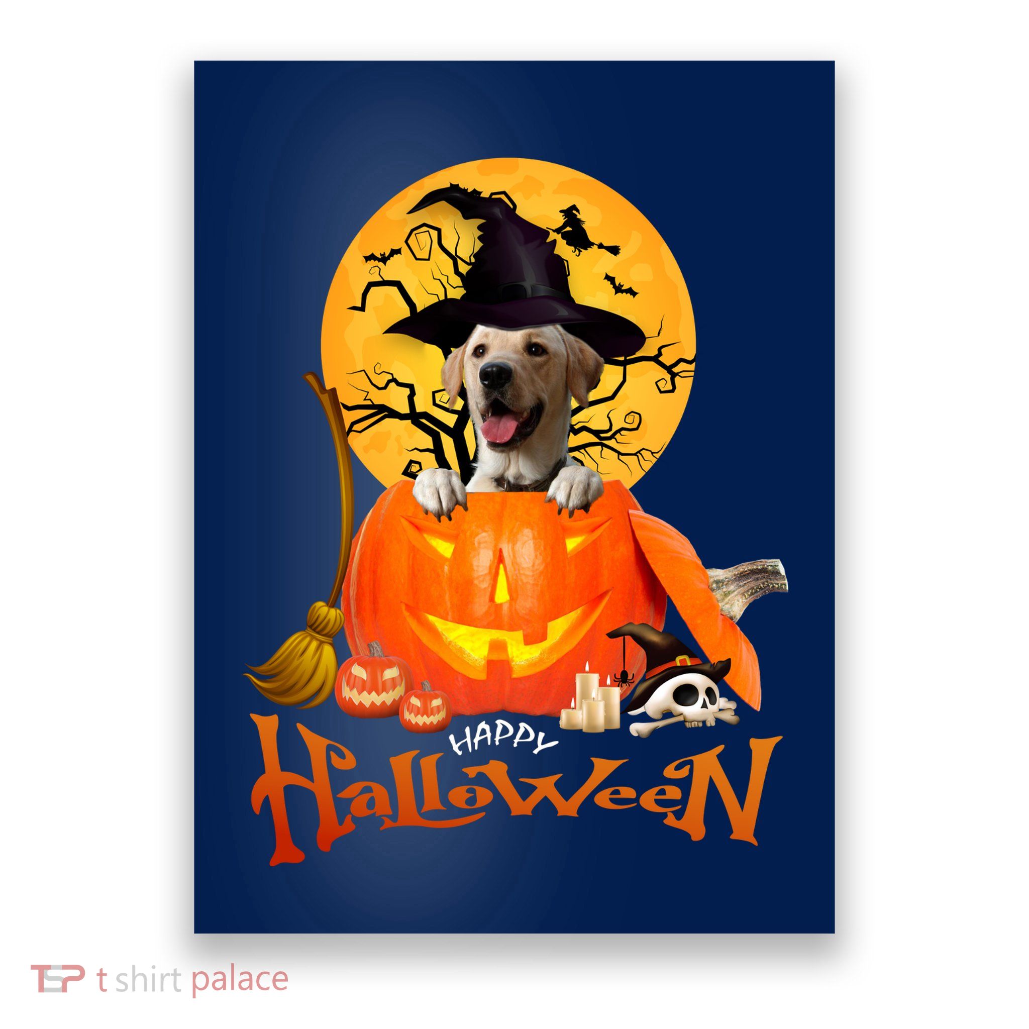Funny Labrador Retriever1 Spooky Halloween Poster