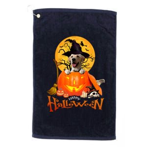 Funny Labrador Retriever1 Spooky Halloween Platinum Collection Golf Towel