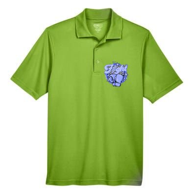 Fights Leopard Retro Colon Cancer Awareness Survivor Warrior Great Gift Men's Origin Performance Pique Polo