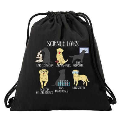Funny Labrador Retriever Science Labs Teacher Lab Dog Lover Drawstring Bag