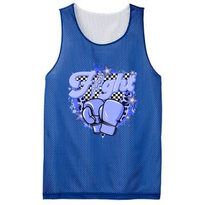 Fights Leopard Retro Colon Cancer Awareness Survivor Warrior Gift Mesh Reversible Basketball Jersey Tank