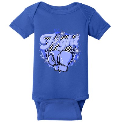 Fights Leopard Retro Colon Cancer Awareness Survivor Warrior Gift Baby Bodysuit