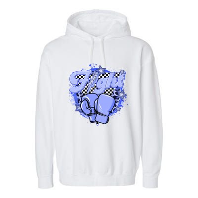 Fights Leopard Retro Colon Cancer Awareness Survivor Warrior Gift Garment-Dyed Fleece Hoodie