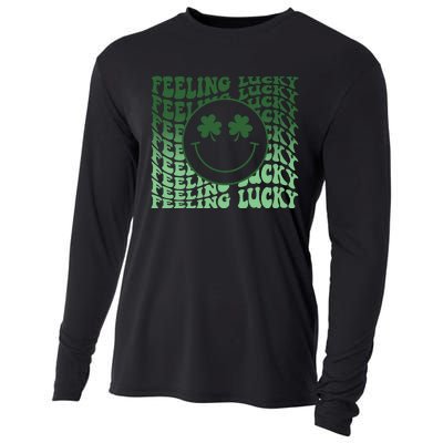 Feeling Lucky Retro St Patricks Cooling Performance Long Sleeve Crew