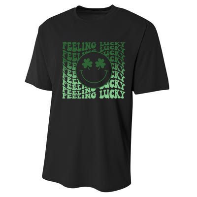 Feeling Lucky Retro St Patricks Performance Sprint T-Shirt