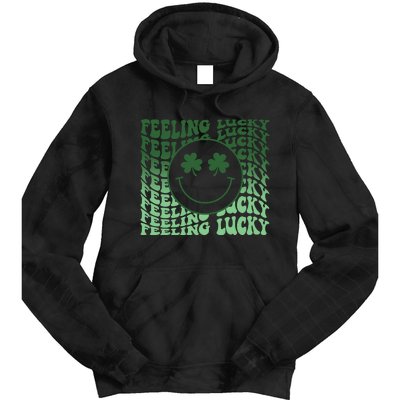 Feeling Lucky Retro St Patricks Tie Dye Hoodie