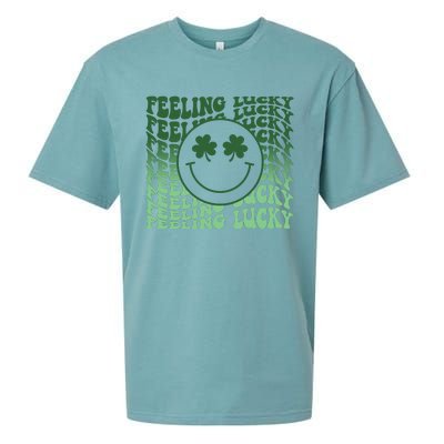 Feeling Lucky Retro St Patricks Sueded Cloud Jersey T-Shirt