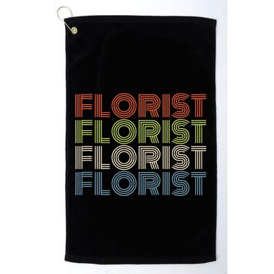 Flower Lover Retro Vintage Cool Florist Golf Towel